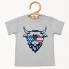 The Juniper Shop Patriotic Cow Sunglasses Toddler Short Sleeve Tee - 2 of 4