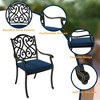 CLIHOME 7 Pieces Rectangular Outdoor Dining Set with 2 Swivel Chair & 4 Dining Chair - 3 of 4