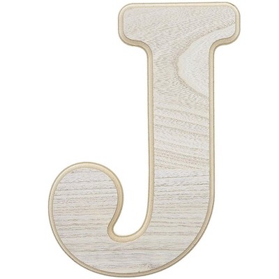 Genie Crafts Unfinished Wood 12-Inch Decorative Letters J Alphabet for DIY Crafts & Home Wall Decor