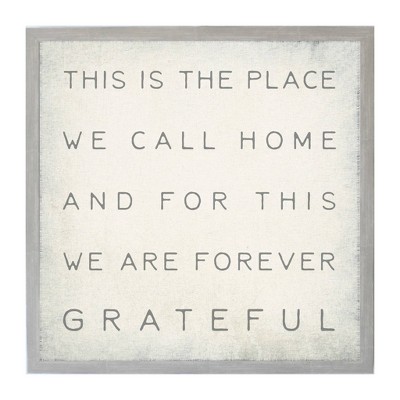 16" x 16" This is the Place Vintage Wall Art Board - Petal Lane