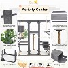 Outdoor Cat House, DIY Cat Enclosure, Cat Catio with Double Enter Doors, Balcony Cat Playpen with Platforms & Double Condos for 1-3 Cats - ModernLuxe - 4 of 4