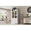 ORRD 71" White Arched Pantry Cabinet with 2 Drawers & Glass Door, Adjustable Shelves, Farmhouse Storage for Kitchen & Dining Room - 4 of 4