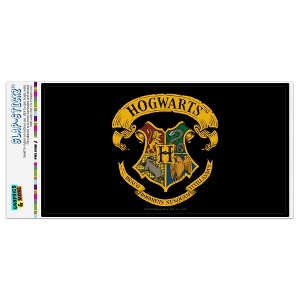 Harry Potter Ilustrated Hogwarts Crest Automotive Bumper Sticker - 1 of 4