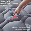 Aoibox Waterproof Cooling King Mattress Pad Soft Quilted Noiseless Deep Pocket Washable Protector Grey 78x80 Inch - 4 of 4