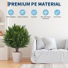 2 Pack Artificial Cedar Topiary, 24 Inch UV Resistant Artificial Shrubs, with Ground Spikes, Indoor and Outdoor Fake Evergreen Tree for Porch, Garden - 2 of 4