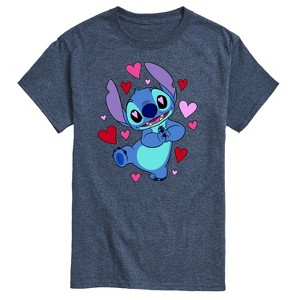 Men's - Lilo and Stitch - Heart Eyes Short Sleeve Graphic T-Shirt - 1 of 4