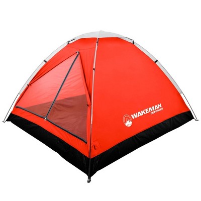 Wakeman 2-Person Water Resistant Dome Tent - Red/Gray