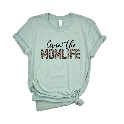 Simply Sage Market Women's Livin' The Mom Life Leopard Short Sleeve ...