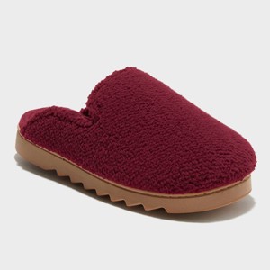 dluxe by dearfoams Women's Saffron Teddy Scuff Slippers - 1 of 4