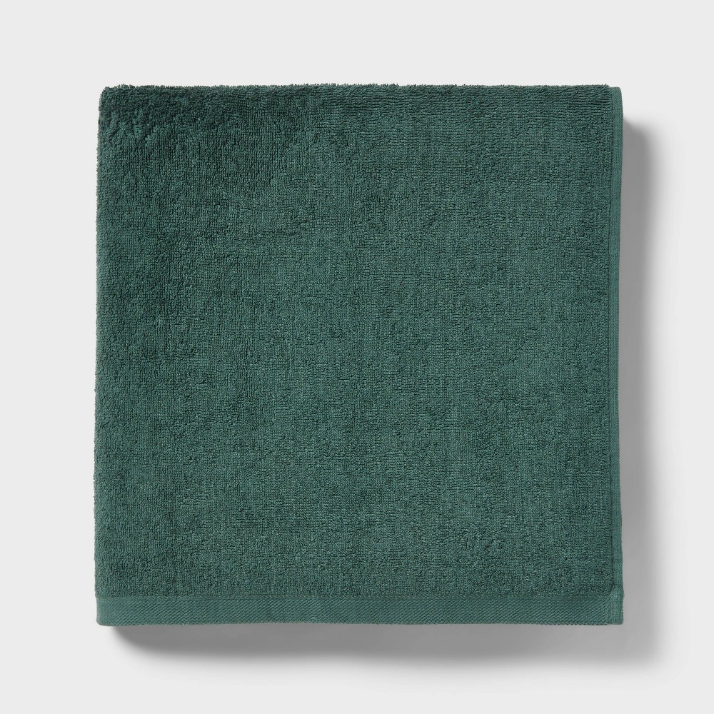 Photos - Towel Everyday Bath Sheet Dark Green - Room Essentials™