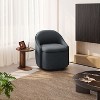 Chenille Barrel Chair with Storage, Comfy 360° Swivel Accent Armchair for Living Room, Bedroom - 3 of 4