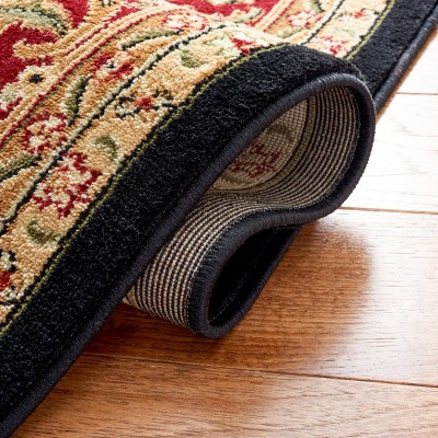 Lyndhurst Red and Black Synthetic 6' x 9' Hand-Knotted Area Rug