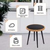 3Pcs Bistro Table Chair Set Of Heavy Duty 250lbs Wight Capacity, Wicker Set With 2 Chairs Tempered Glass Coffee Table, Conversation Furniture - 4 of 4