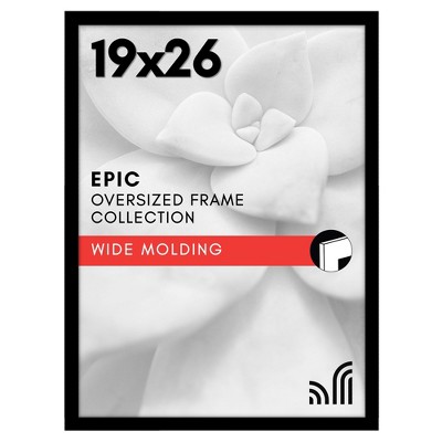Americanflat 19x26 Picture Frame  - Black Picture Frame - Wide Photo Frames Made of Engineered Wood - Epic Collection - Black
