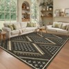 9'x12' Modern Geometric Bedroom Rugs, Washable Non Slip Large Throw Carpet for Living Room, Low Pile Stain Resistant Dining Room Rugs, Brown - 3 of 4