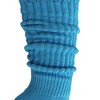 Turquoise Blue Slouch Socks for Women – 1, 2, 3, or 6 Pairs, Soft Cotton, Knee-High or Scrunch Style, Shoe Size 5-10 - 4 of 4