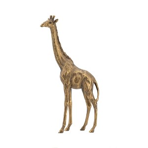 NAYSAYE Party Decoration and Accessories Modern Giraffe Statuette with Copper Finish for Home Decor, Copper, 2.2"*11.2"*0.7" - 1 of 4