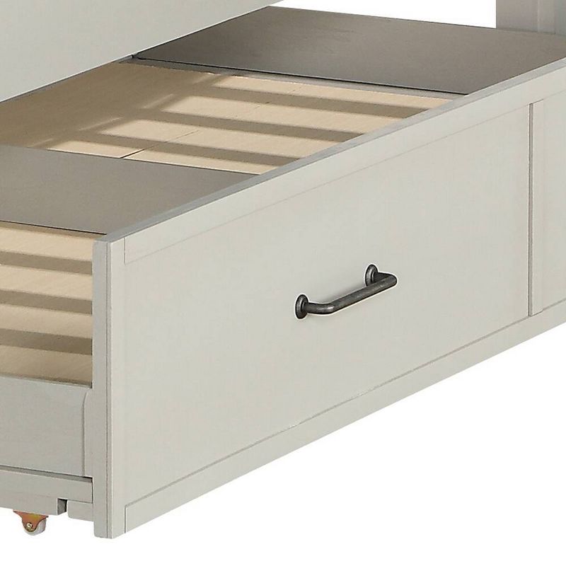 81&#34;Twin Bed Orchest Bed Gray PU Gray - Acme Furniture, 4 of 7