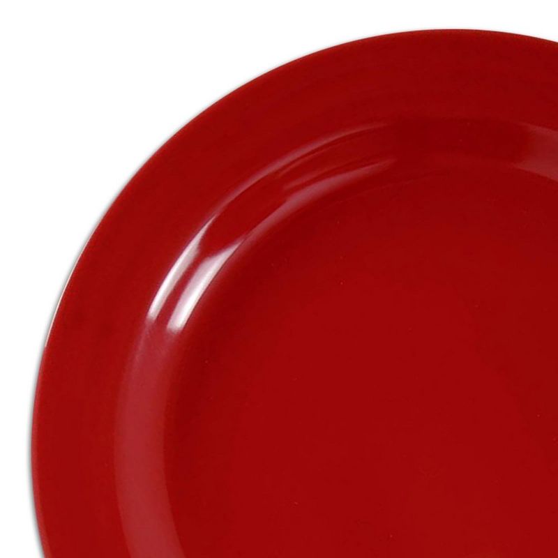 Smarty Had A Party 7.5" Solid Red Holiday Round Disposable Plastic Appetizer/Salad Plates (120 Plates), 2 of 5