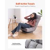VEVOR Swivel Floor Gaming Chair, 360-Degree Rotating Floor Chair with 4 Adjustable Position Folding Backrest and Lumbar Support, Gray - 4 of 4