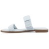Journee Collection Women's Pegie Slip On Faux Leather Flat Sandals - 2 of 4