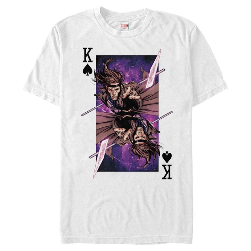 Men's Marvel X-Men Gambit Playing Card T-Shirt, 1 of 5