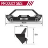 Front Bumper Compatible with 2007-2018 Wrangler JK/JL & Unlimited JKU (2/4 Doors), Rock Crawler Off Road Full Width Bumper - 2 of 4