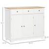 NicBex 39.8"/45.25" Modern 3-Doors Sideboard,Kitchen Storage Cabinets with Drawers and Adjustable Shelf for Kitchen and Dining Room - 3 of 4