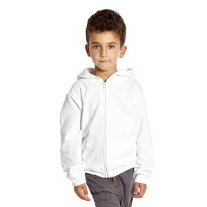 Leveret Kids Zipper Cotton Solid Color Hoodie - 1 of 1