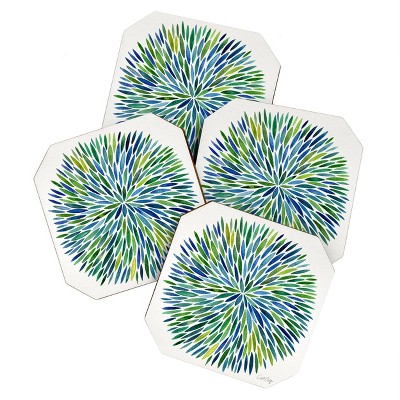 4pk Cat Coquillette Watercolor Burst Coasters - society6
