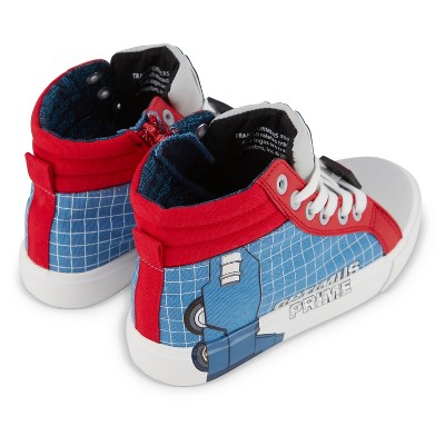 Transformers Boys Transformers High Top Sneaker - Optimus Prime Shoes - Optimus Prime, Megatron, Bumblebee Lace Up High Top Sneaker (Royal Red, 2) — фото 5