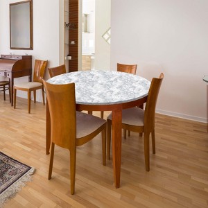 BrylaneHome 5’ Round Stretch-Fit Table Cover - 1 of 1