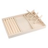 Unique Bargains Stackable Velvet Jewelry Organizer Trays with Removable Dividers for Drawer Set of 2 - 4 of 4