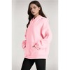 Attraco Women's Oversized Fleece Hoodie Sweatshirt with Kangaroo Pocket - 4 of 4