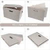 Large 17" 36 Quart Collapsible Stackable Storage Bins with Lids,3 Packs Beige Linen Fabric Closet Boxes with Lids,for Bedroom Office(17 X12 X11) - 4 of 4