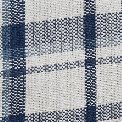 Blue and White Plaid Cotton Table Runner 14x16
