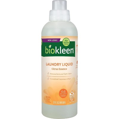 Biokleen Laundry Detergent Liquid - 64 HE Loads 32 Fl Oz, Citrus Essence