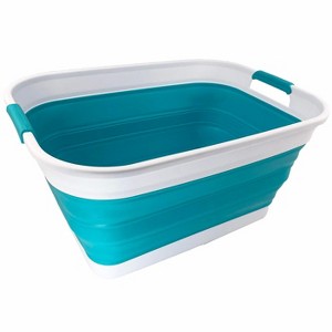 SAMMART 27L (7.1 Gallons) Collapsible Plastic Laundry Basket with Handles - 1 of 4