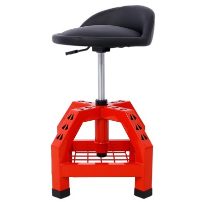 Rolling Shop Stool for Garage with Casters,360!a Swivel Heavy Duty Rolling Mechanics Stool with Tool Tray &300 Lbs Capacity,Padded Mechanic Stool