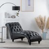 Dolonm Chaise Lounge,Armless Chaise Lounge,Velvet Accent Chair,Solid Wood Frame,220LBS Capacity for Bedroom/Living Room - 2 of 4