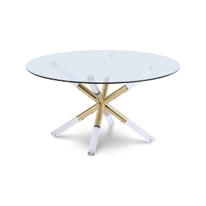 Meridian Furniture,Mercury Acrylic/Gold Coffee Table - 1 of 4