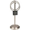 J&V TEXTILES Steel Towel Rack Holder Stand with 2 Hanging Rings for Bathroom Vanity Countertops - Space Saving Hand Towel Holder - 2 of 4
