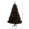 Nearly Natural 6-ft Black Artificial Christmas Tree with 400 Clear LED Lights and 1036 Tips - 2 of 4
