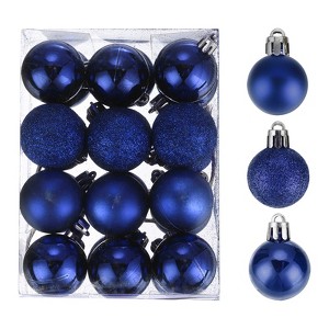 Unique Bargains Shatterproof Home Decorative Christmas Tree Hanging Ball Ornaments 24 Pcs - 1 of 4