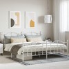 vidaXL White Metal Bed Frame with Headboard and Footboard - Sturdy Steel Construction - 2 of 4