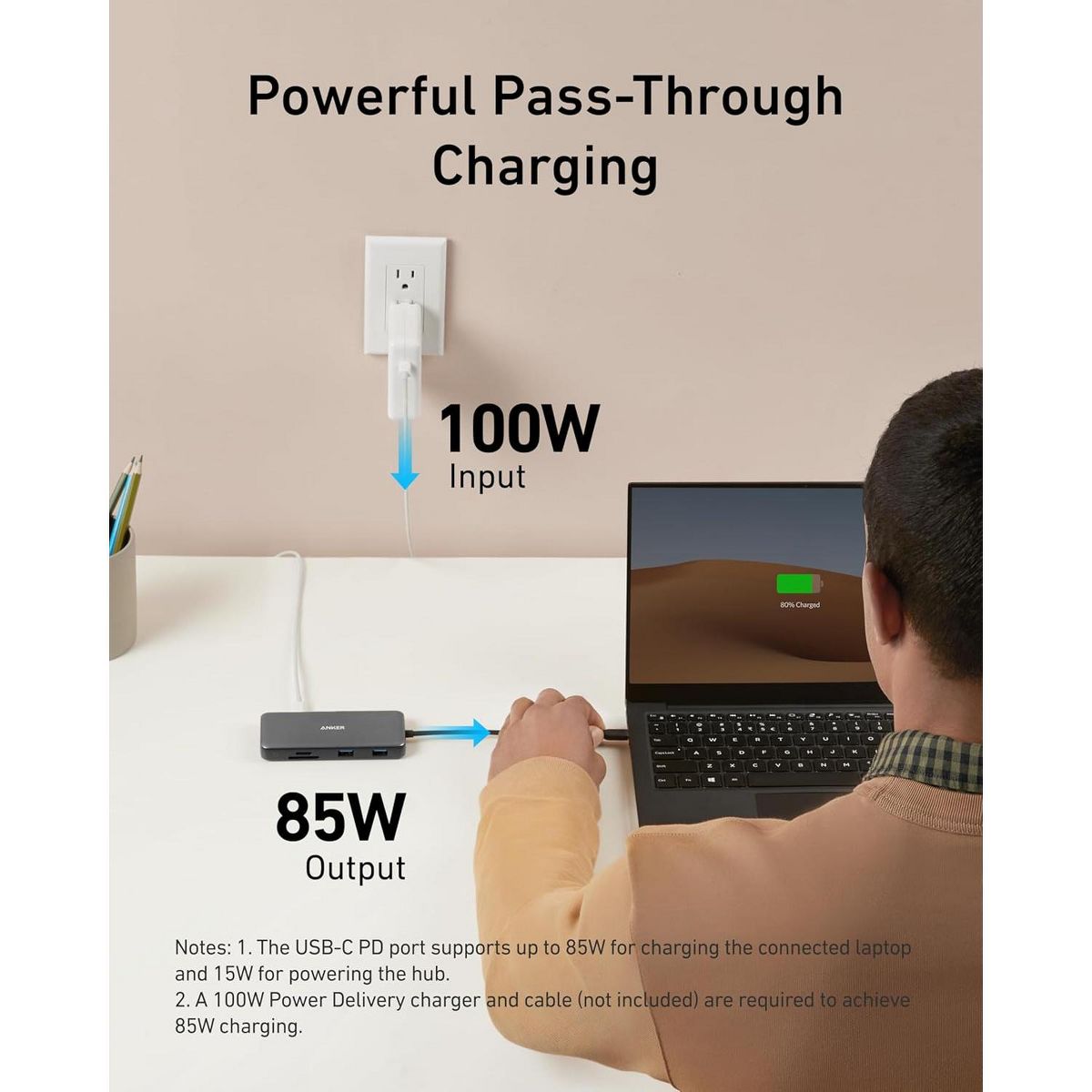 Anker USB C Hub with Ethernet, 8-in-1 Multiport Ethernet Adapter - thumbnail 5
