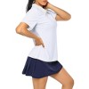 Women's Golf Polo Short Sleeve Shirts Lightweight Moisture Wicking Collared T Shirt Quick Dry - 2 of 4