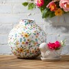 7.5"H Sullivans Raised Floral Bird Planter Set of 2, White - 4 of 4