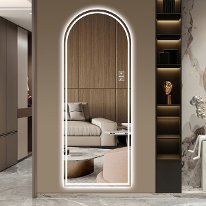 Runesay Silver 65" x 21" Arch Design Full Length Mirror, Full-Length Standing or Wall-Mounted - 1 of 4