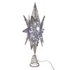 Kurt Adler 15-Inch 80-Light Cool White Micro LED Silver Starburst Tree Topper - 4 of 4